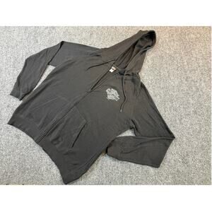 Harley Davidson Zip Hoodie Black L Logo Graphic NWT